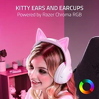 Razer Kraken Kitty Edition V2 Wireless Gaming Headset with Microphone - White