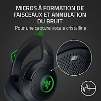 Razer Kraken Kitty Edition V2 Wireless Gaming Headset with Microphone - Black