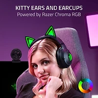 Razer Kraken Kitty Edition V2 Wireless Gaming Headset with Microphone - Black