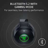 Casque de jeu sans fil Kraken Kitty Edition V2 avec microphone de Razer - Noir