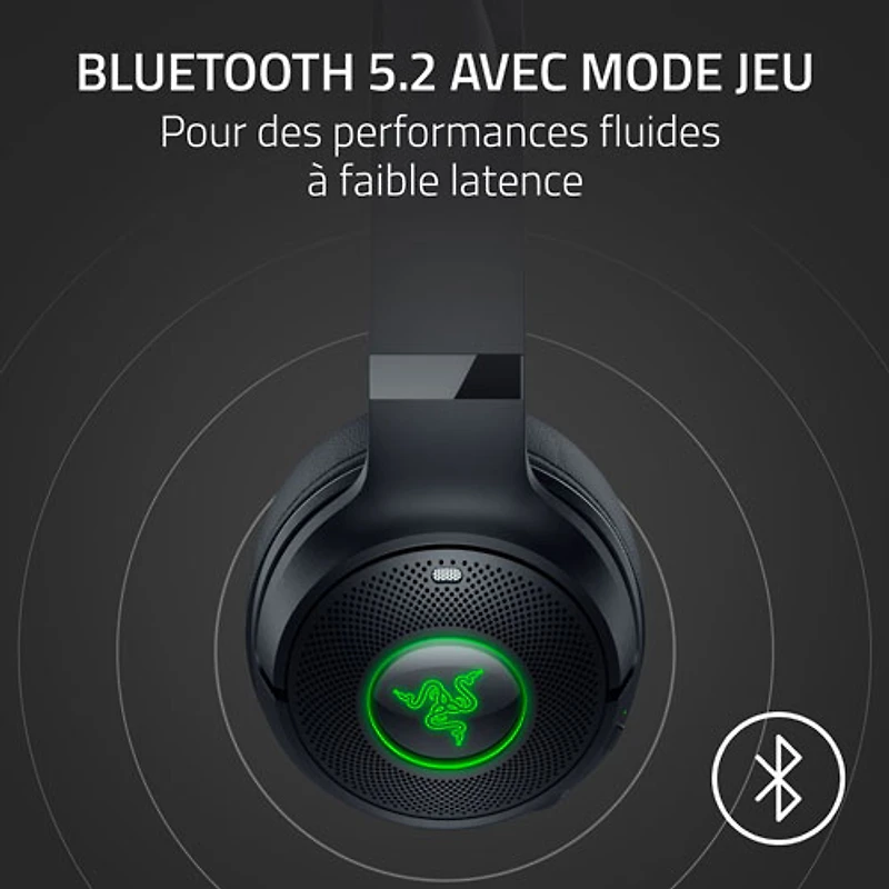 Razer Kraken Kitty Edition V2 Wireless Gaming Headset with Microphone - Black
