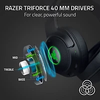 Casque de jeu sans fil Kraken Kitty Edition V2 avec microphone de Razer - Noir