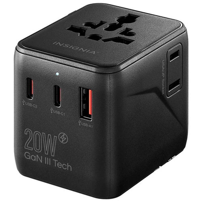 Adaptateur de voyage tout-en-un de 20 W d'Insignia - Exclusivité de Best Buy