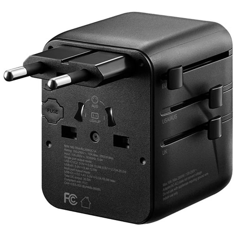 Adaptateur de voyage tout-en-un de 20 W d'Insignia - Exclusivité de Best Buy