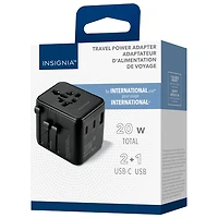Adaptateur de voyage tout-en-un de 20 W d'Insignia - Exclusivité de Best Buy