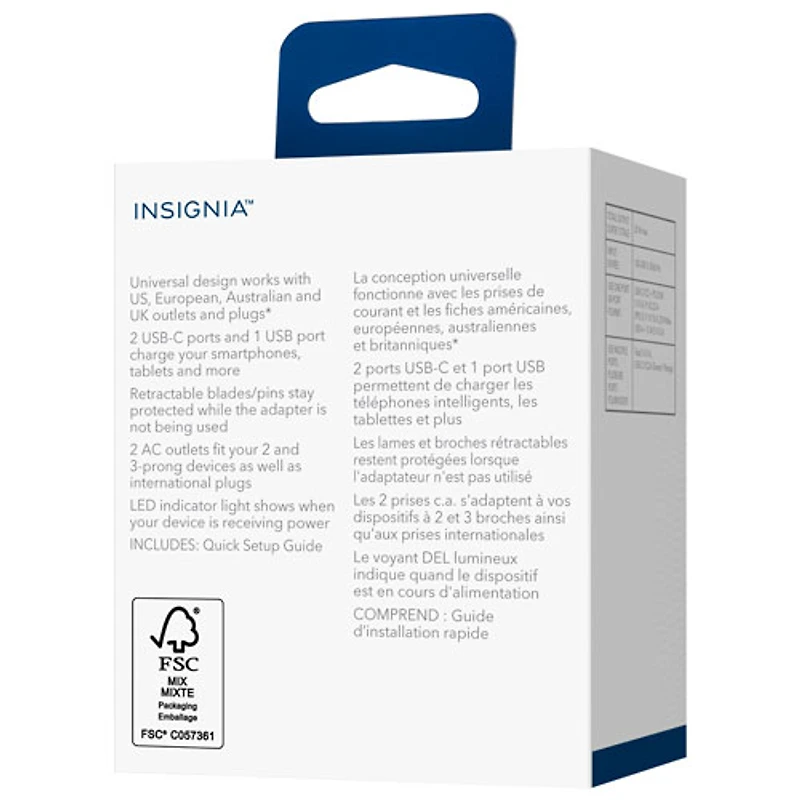 Adaptateur de voyage tout-en-un de 20 W d'Insignia - Exclusivité de Best Buy