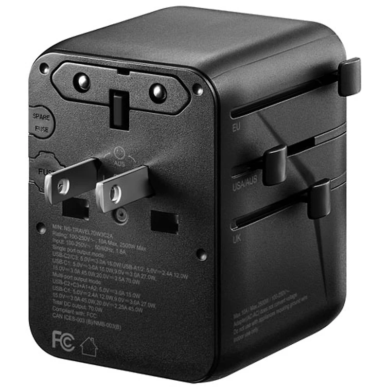 Adaptateur de voyage tout-en-un de 70 W d'Insignia - Exclusivité de Best Buy