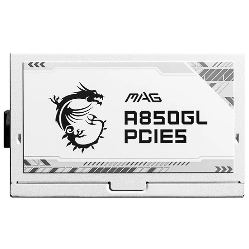 Bloc d'alimentation modulaire MAG A850GL PCIE5 850 W de MSI - Blanc