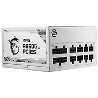 Bloc d'alimentation modulaire MAG A850GL PCIE5 850 W de MSI - Blanc