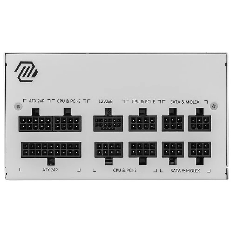 Bloc d'alimentation modulaire MAG A850GL PCIE5 850 W de MSI - Blanc
