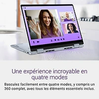 Portable 2-en-1 tactile de 14 po Copilot+ PC Plus de Dell - Bleu glacier (Core Ultra 7-256V d'Intel/RAM 16 Go/SSD 1 To)