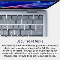 Portable 2-en-1 tactile de 14 po Copilot+ PC Plus de Dell - Bleu glacier (Core Ultra 7-256V d'Intel/RAM 16 Go/SSD 1 To)