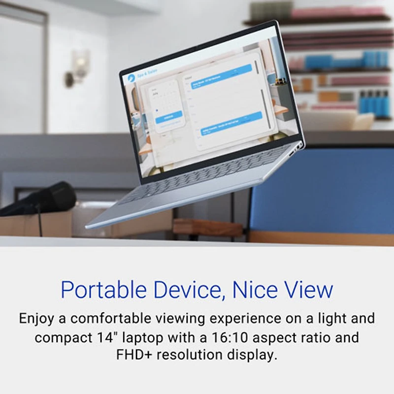 Portable de 14 po Inspiron de Dell - Bleu glacier (Core 7-150U d'Intel/RAM 16 Go/SSD 1 To)