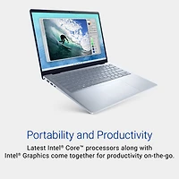 Portable de 14 po Inspiron de Dell - Bleu glacier (Core 7-150U d'Intel/RAM 16 Go/SSD 1 To)