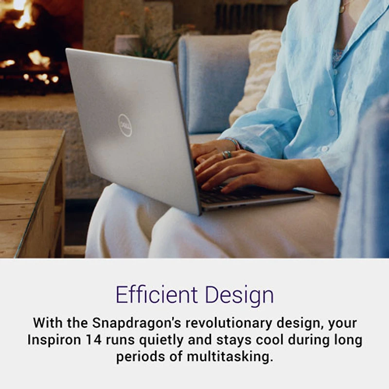 Portable Copilot+ PC 14 po Inspiron de Dell - Gris titane (Snapdragon de Qualcomm/RAM 16 Go/SSD 512 Go/Windows 11)