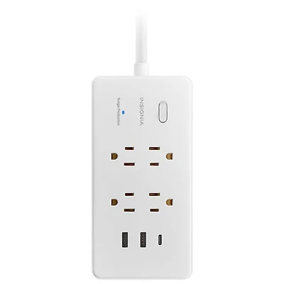 Parasurtenseur à 4 prises avec 2 ports USB et 1 port USB-C d'Insignia - Exclusivité Best Buy
