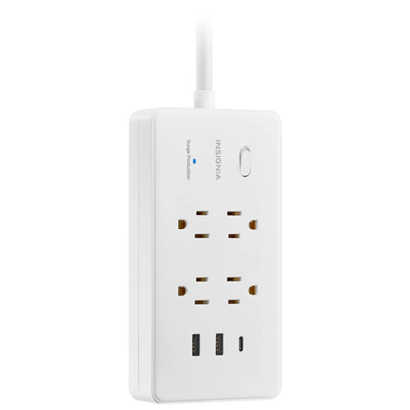 Parasurtenseur à 4 prises avec 2 ports USB et 1 port USB-C d'Insignia - Exclusivité Best Buy
