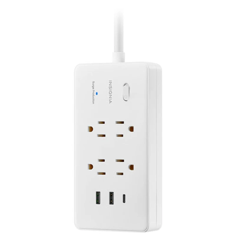 Parasurtenseur à 4 prises avec 2 ports USB et 1 port USB-C d'Insignia - Exclusivité Best Buy