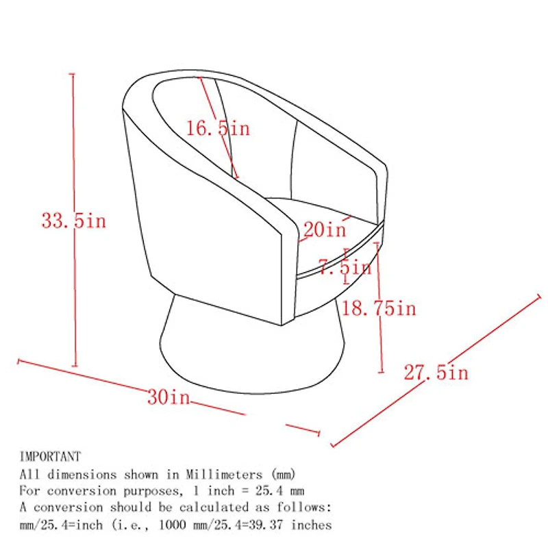Fauteuil d'appoint en tissu Inspire