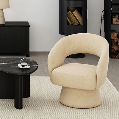 Inspire Fabric Accent Chair - Beige