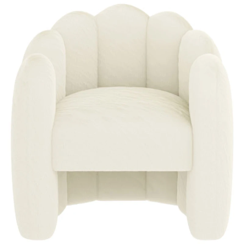 Inspire Fabric Accent Chair - Ivory