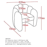 Inspire Fabric Accent Chair - Ivory