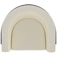 Inspire Contemporary Boucle Fabric Accent Chair - Ivory
