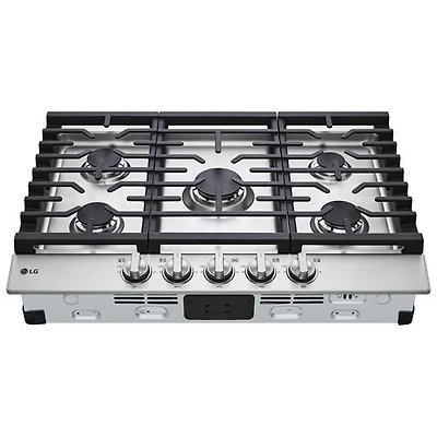 Open Box - LG 30" 5-Burner Gas Cooktop (CBGJ3023S) - Stainless Steel - Scratch & Dent