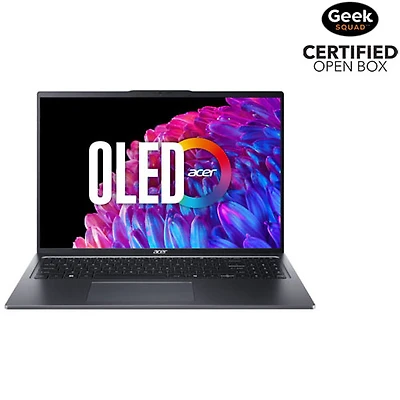 Boîte ouverte - Portable Swift Go 16 po d'Acer - Fer (Core Ultra 7 CU7155H d'Intel/SSD 1 To/RAM 16 Go/Windows 11)