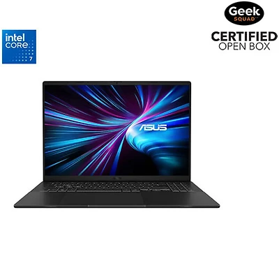 Boîte ouverte - Portable de jeu 16 po V16 d'ASUS avec processeur Core 7 - 240H d'Intel/Mémoire vive de 16 Go/Disque SSD de 1 To/Carte graphique GeForce RTX 4050 - Noir mat