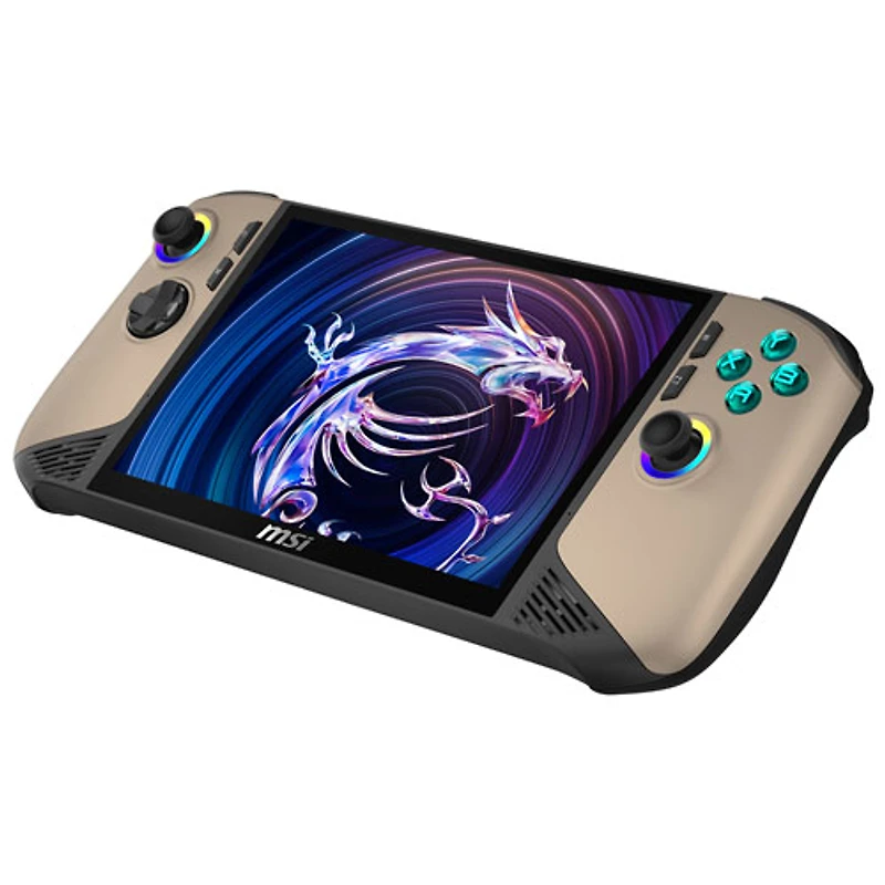 MSI Claw AI+ A2VM 8" Touchscreen Gaming Console Bundle - Sandstorm (Intel Core Ultra 7-258V/32GB RAM/1TB SSD)
