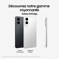 Galaxy S25 Edge de 256 Go de Samsung - Argenté titane - Déverrouillé