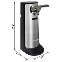 Ouvre-boîte électrique 3-en-1 de Kenmore avec affûteur de couteaux et ouvre-bouteille (KKCO) - Noir