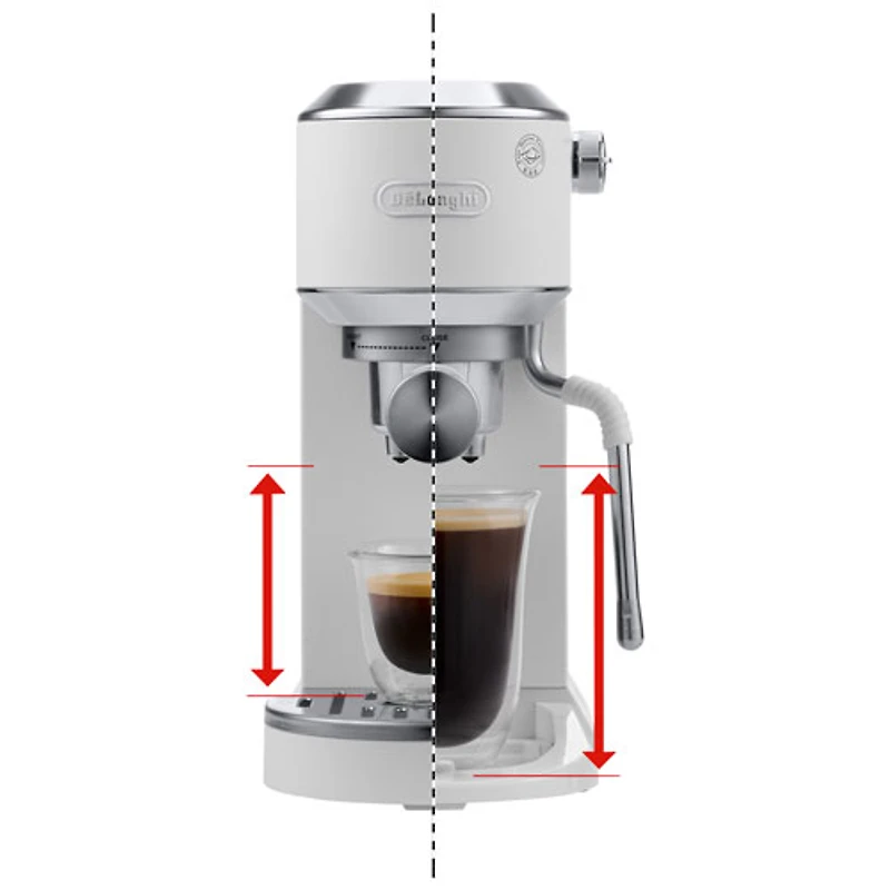 Machine à espresso manuelle Dedica Duo de De'Longhi - Blanc