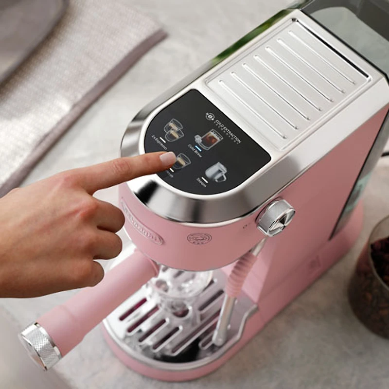 De'Longhi Dedica Duo Manual Espresso Machine - Pink