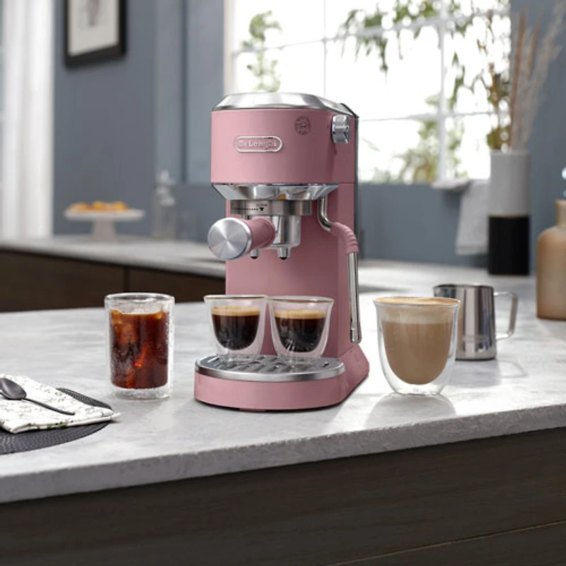 De'Longhi Dedica Duo Manual Espresso Machine - Pink