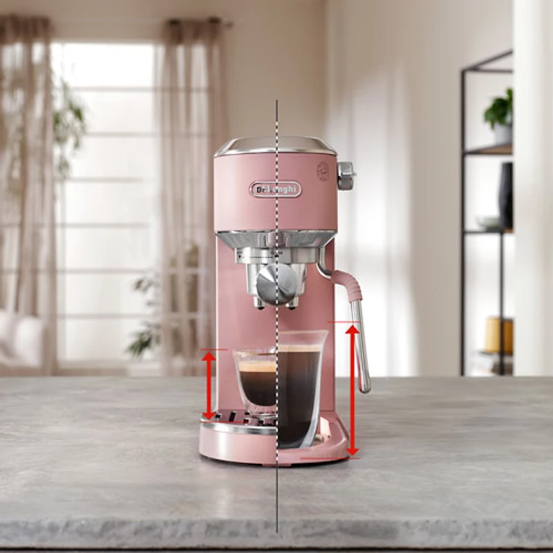 De'Longhi Dedica Duo Manual Espresso Machine - Pink