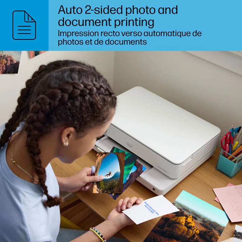HP Envy 6165e Wireless All-In-One Inkjet Printer - White