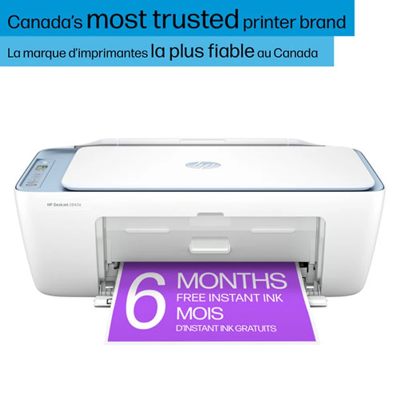 Imprimante à jet d'encre tout-en-un sans fil DeskJet 2842e de HP