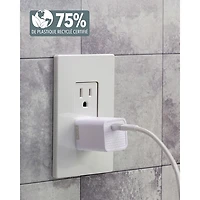 Chargeur mural USB-C PD de 30 W PowerVolt de Scosche - Blanc