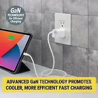 Chargeur mural USB-C PD de 30 W PowerVolt de Scosche - Blanc