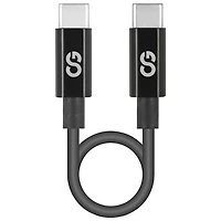 LOGiiX Sync & Charge Shortie 0.3m (1 ft.) USB-C to USB-C Cable - Black