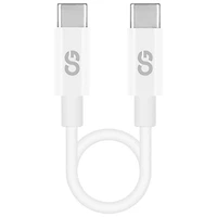 LOGiiX Sync & Charge Shortie 0.3m (1 ft.) USB-C to USB-C Cable - White