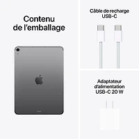 iPad Air M3 11 po 256 Go Wi-Fi 6E et 5G d'Apple avec TELUS (7e génération) - Gris cosmique - Financement mensuel