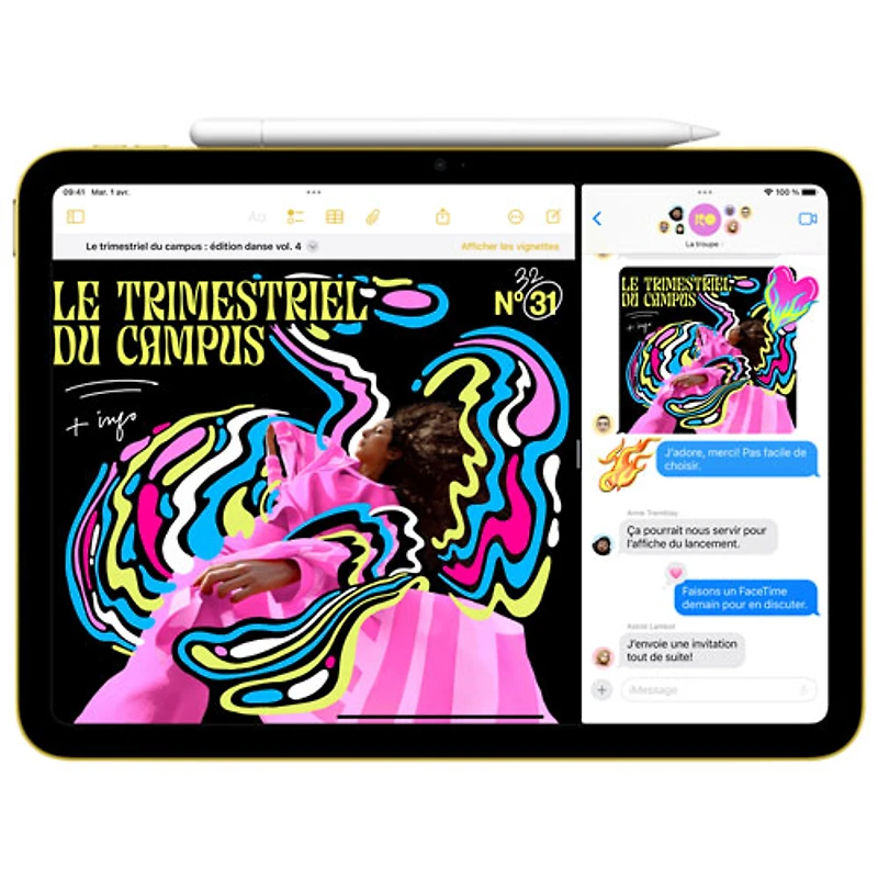 TELUS Apple iPad A16 10.9" 128GB with Wi-Fi 6 & 5G (11th Generation) - Blue - Monthly Financing