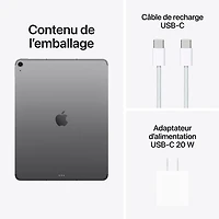 iPad Air M3 13 po 128 Go Wi-Fi 6E et 5G d'Apple avec TELUS (7e génération) - Gris cosmique - Financement mensuel