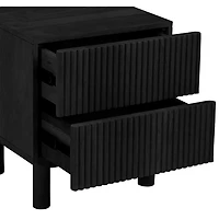 Table d'appoint carrée contemporaine à 2 tiroirs !Nspire - Noir