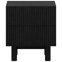 Table d'appoint carrée contemporaine à 2 tiroirs !Nspire - Noir