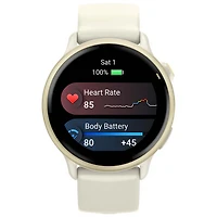 Garmin vivoactive 6 42mm Bluetooth Smartwatch - Lunar Gold/Bone