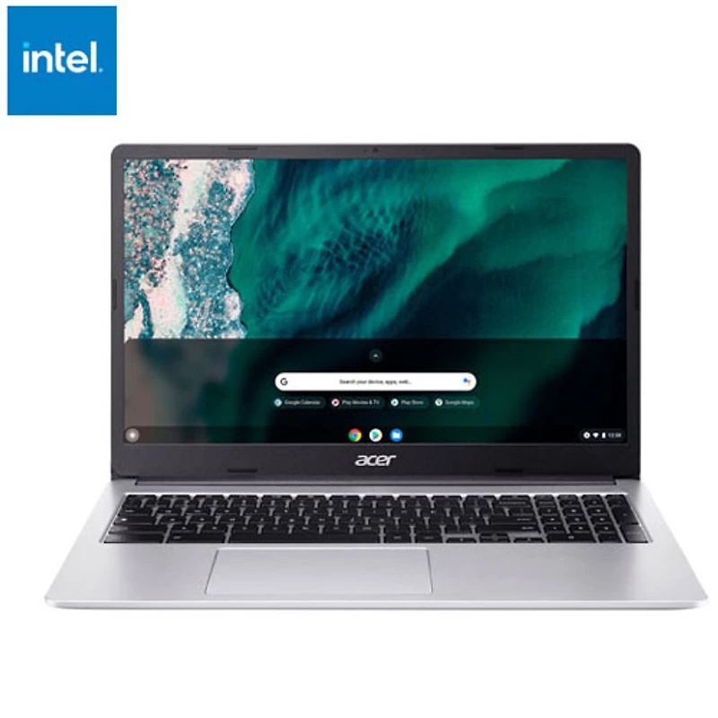 Acer 15.6" Chromebook - Silver (Intel Celeron N4500/4GB RAM/64GB eMMC/Chrome OS)